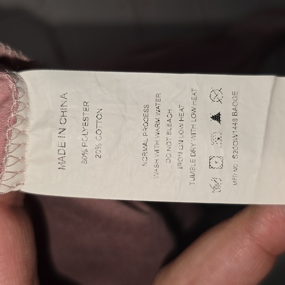 Simplee Dropshoulder Ruffled Sleeve Sweatshirt Casual Oversized Pink Pullover S - Picture 8 of 12